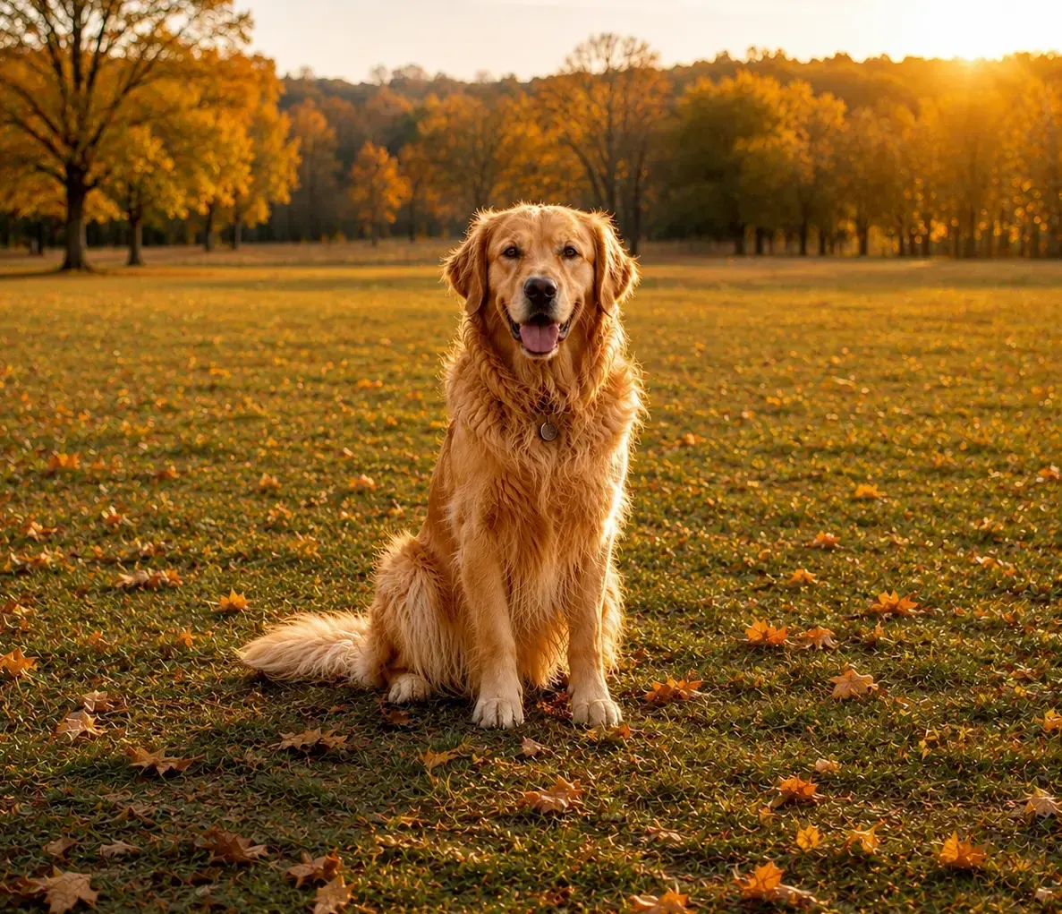 Archie - large fluffy golden retriever